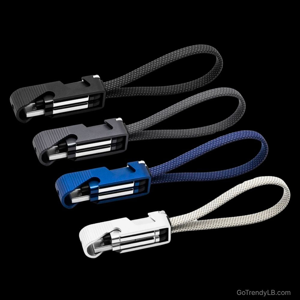 4-in-1 fast charging cable with multiple connectors for smartphones and devices