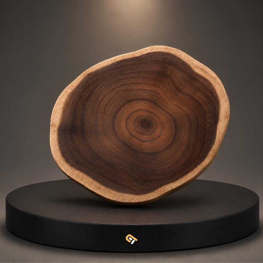 Natural acacia wood serving board Lebanon - close-up wood grain
