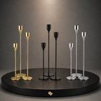 Modern Metal Candle Holder Set