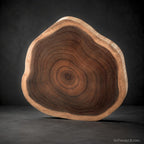 Natural acacia wood serving board for cheese, charcuterie, bread, and appetizer presentation