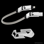 4-in-1 fast charging cable with multiple connectors for smartphones and devices