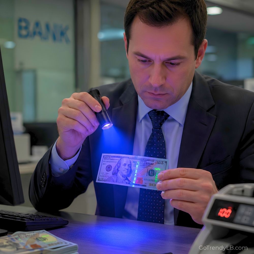 365nm UV black light flashlight for pet stain detection, counterfeit money verification, and scorpion detection