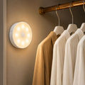 Rechargeable motion sensor LED light with wireless magnetic installation for closets, stairs, and hallways
