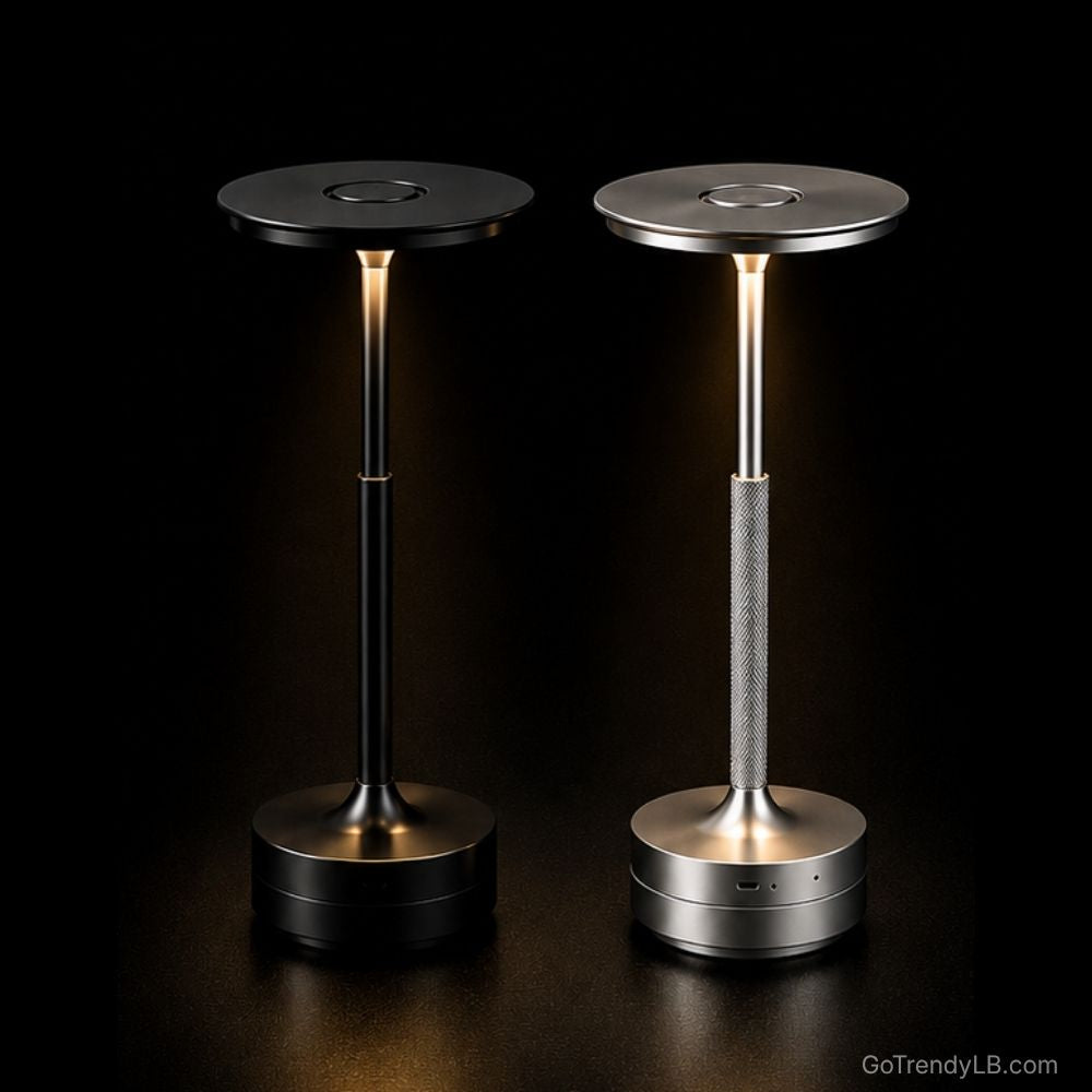 Modern rechargeable LED table lamp providing elegant wireless lighting for bedrooms, dining tables, restaurants, cafes and outdoor spaces