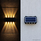 Solar Wall Light solar panel close-up 8LED