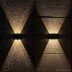 Modern waterproof solar wall light with up and down LED lighting effect for outdoor spaces Lebanon