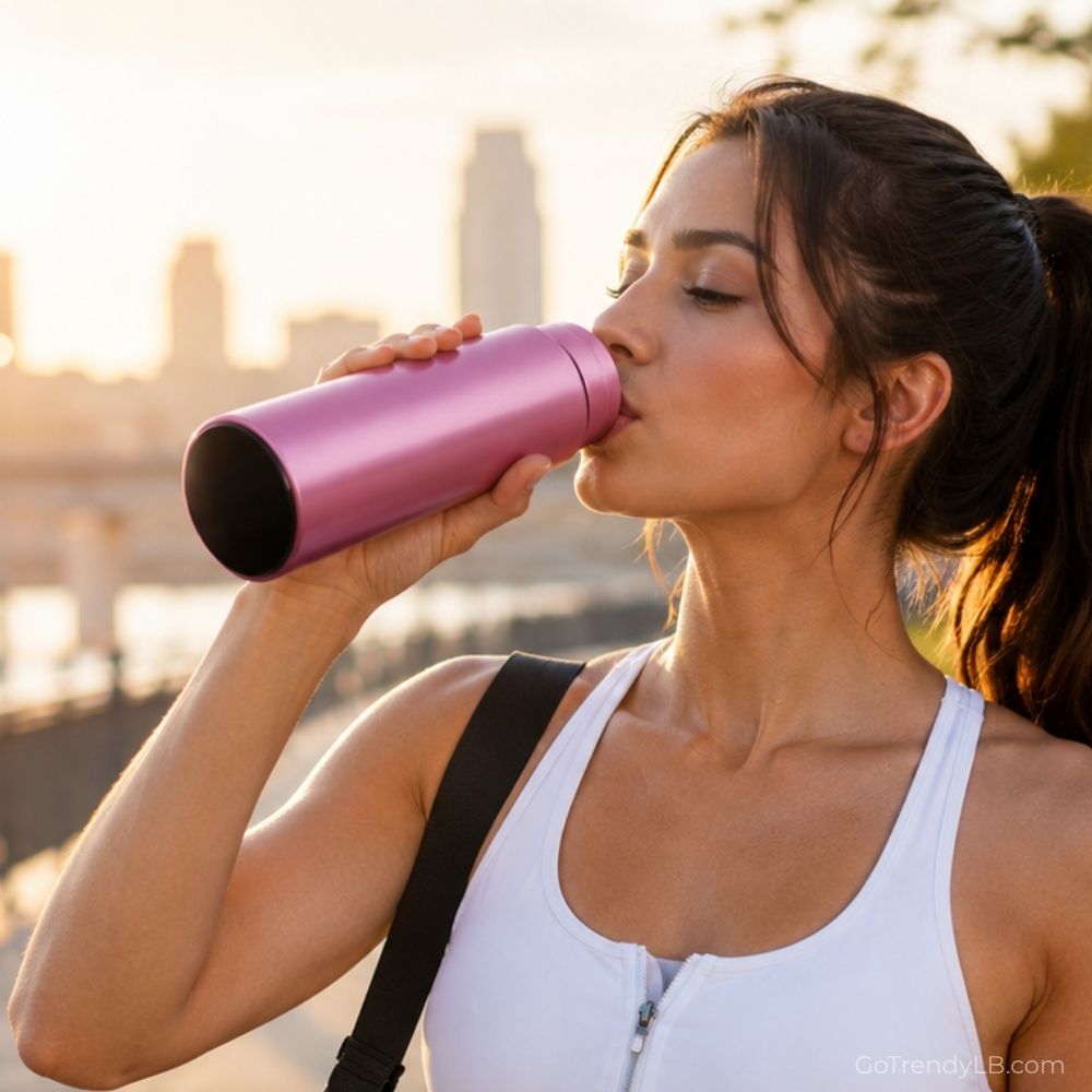 Smart vacuum insulated thermos bottle with LED temperature display and stainless steel construction